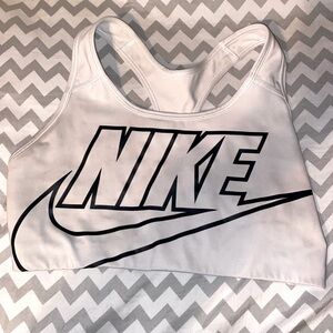 White Nike sports bra
